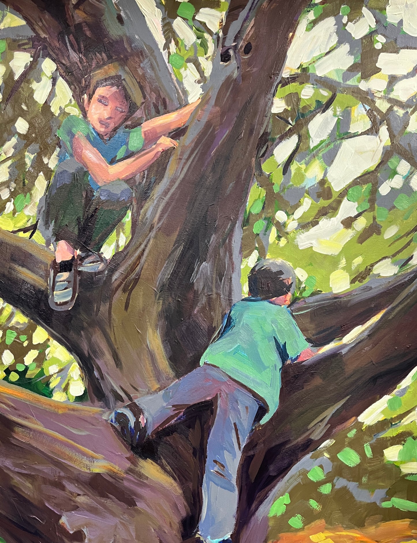 Landscape- Two Boys in a Tree